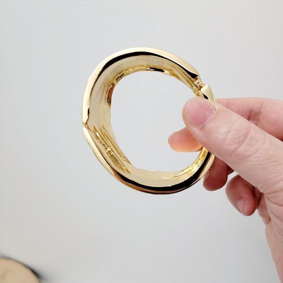 Brand New Top Fashion Gold Tone Rhinestone Bangle Bracelet - Picture 6 of 9